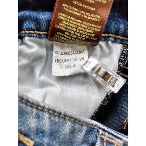 Kut From The Kloth Raw Hem Skinny Leg Distressed Jeans Size 4 Waist 25 Inseam 25 - Picture 5 of 10